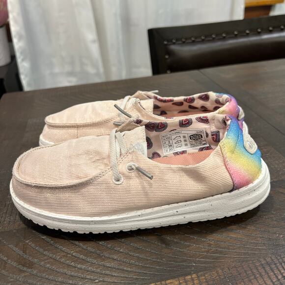 Hey dude girls shoes in pink sparkles size 2 - Picture 4 of 9